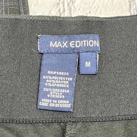 Max Edition Plaid Pants | Blue & Black | Elastic Waist | Size M - Picture 2 of 5